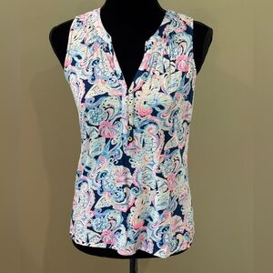 Women’s LILY PULITZER Essie paisley printed tank top- Size Small